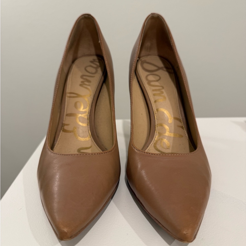 Sam Edelman Tan Pointed Toe Pumps
